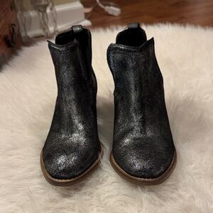 Shimmering Black Ankle Booties by DIBA. True Size 7 1/2 pre-owned.